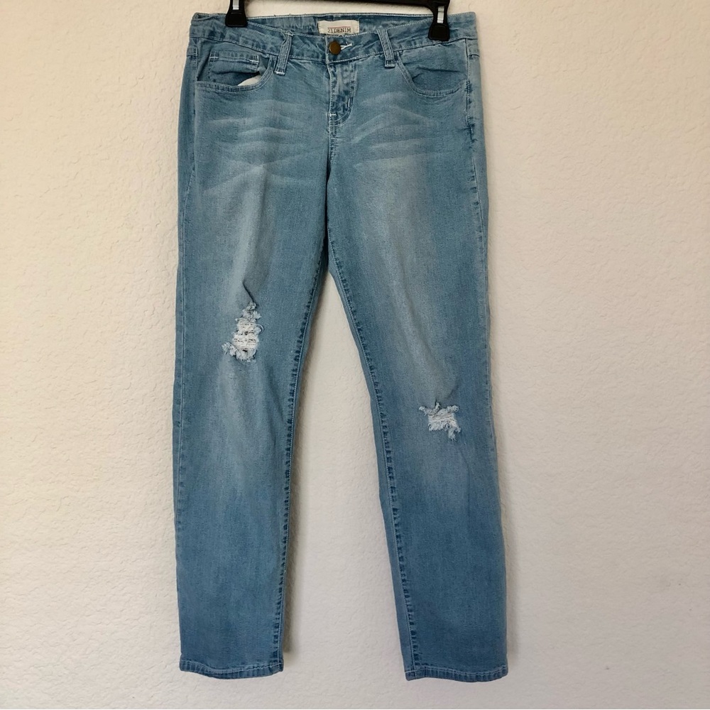 2.1 Denim Women's Skinny Distressed Jeans